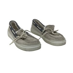 Cole Haan Grandseries Suede Boat Shoes Beige Size 8B Preowned